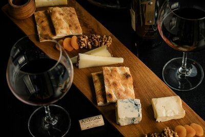 Charcuterie boards and small plates.