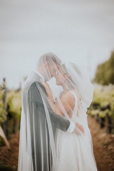 veil shot for a wedding in temecula california