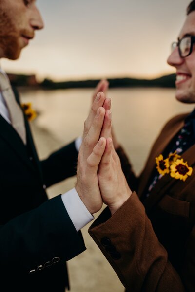 couple holding hands