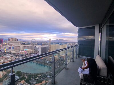 Cosmopolitan-Vegas balcony-Travel Passports-Palms