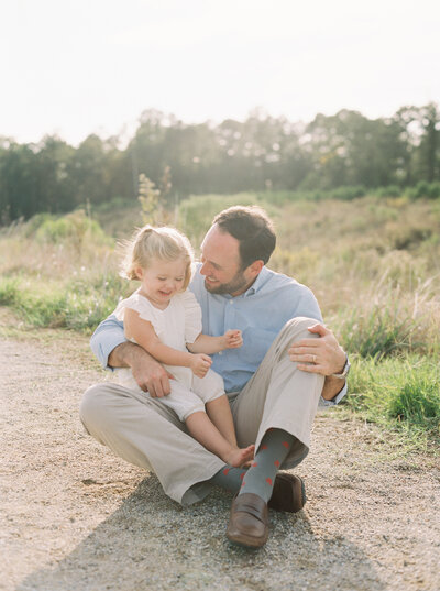 Family photography with father and daughter