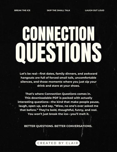 “Digital download PDF featuring 200 connection questions for couples and singles to spark deeper conversations, build emotional intimacy, and create meaningful relationships.”