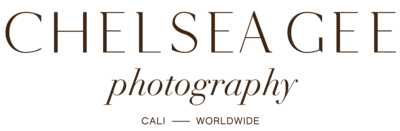 Chelsea Gee Photography Alternate logo with location - brown