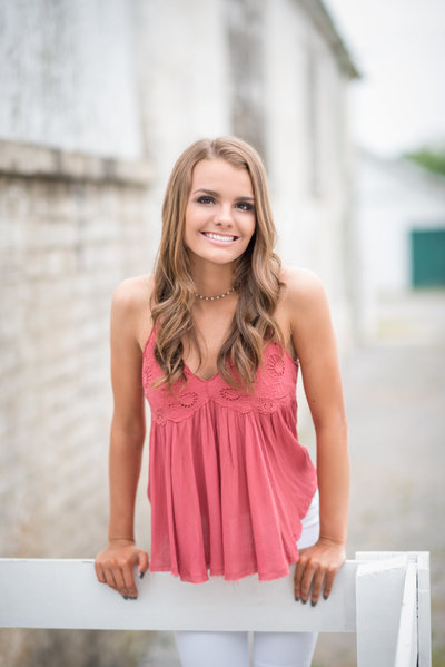 Front porch senior portraits