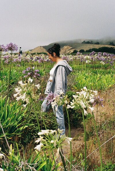 Virtual Assistant Vanessa is here in California walking the trail of flowers