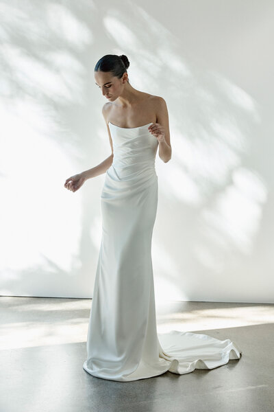 Kyha Bride 'Winton' wedding dress stocked at Sunday's Bride, London. UK