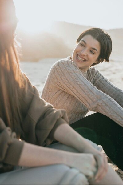 Young girls at the beach