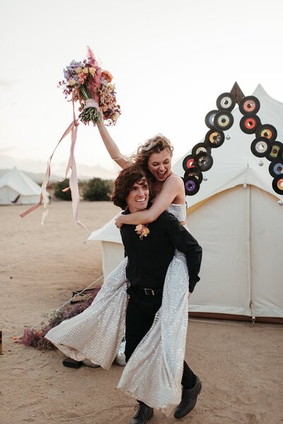 Nontraditional Wedding Couple