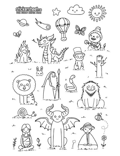 Garden Friends Colouring Sheet