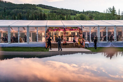 We love a clear top tent and the sky's the limit with what we can create in them.