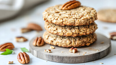 Fresh-baked oatmeal pecan cookies from The Rollin’ Pin Bakery, homemade with southern flavor, faith, and warmth.