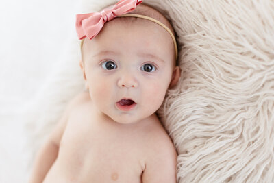 Infant baby in Boise portrait studio.