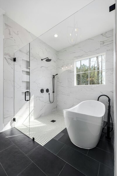 fixtures in both shower and tubs