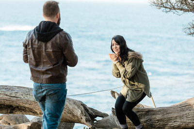 Newly Engaged Couple at Point Lobos, CA - Steelman Photographers