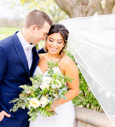 couple walking down aisle