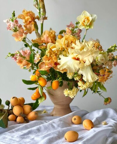 Artful yellow flower design by Sunrise Blooms Kauai