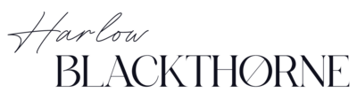 Harlow Blackthorne author main logo in black