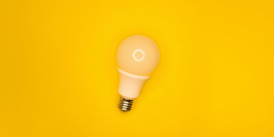 yellow light bulb