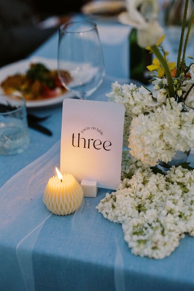 Pastel green theme for audio guest bok place mat signage by State of Elliott