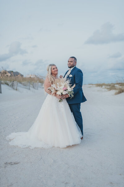 Bridal portraits on the beach at the omni resort