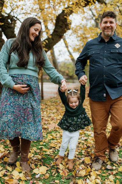 Fall family session with toddler South Bend