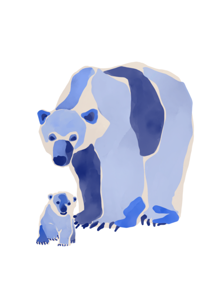 Bear family illustration