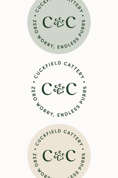 monogram logo designs for cuckfield cattery