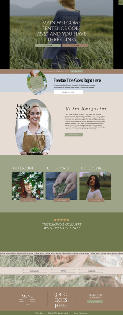 Showit template for coaches, virtual assistants, and copywriters ready to attract clients with a DIY website