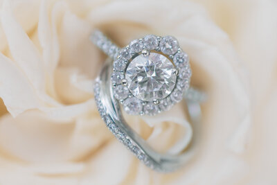 Bling, Ring, Engagement Ring in Cream Rose, Close up details