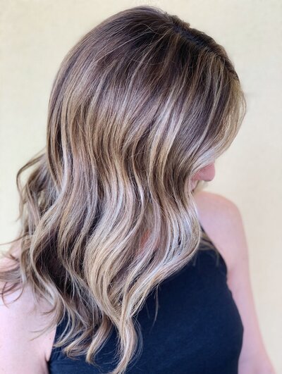 best hair colorist in Madison, MS of a balayage 
