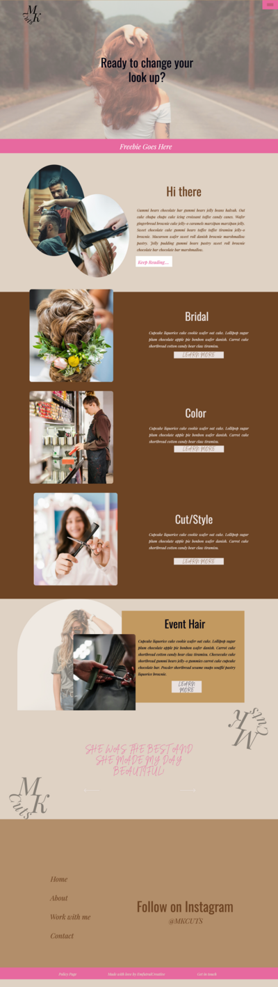 Showit template for coaches, virtual assistants, and copywriters ready to attract clients with a DIY website