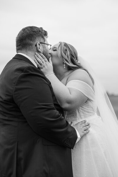 Emotional, cinematic black and white wedding photography by Claire Katan Creative.