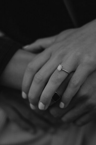 hands and and engagement ring