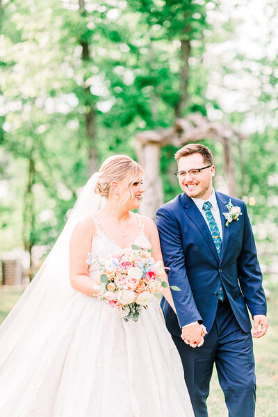 A couple on their wedding day by Raleigh Wedding Photographer Tierney Riggs