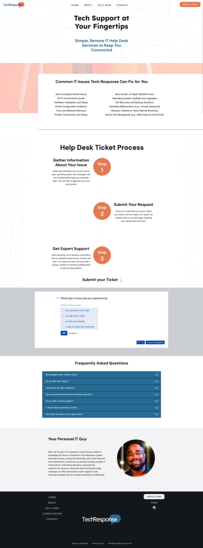 Tech Response Services Page