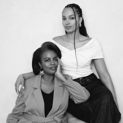 Portrait of two black female founders