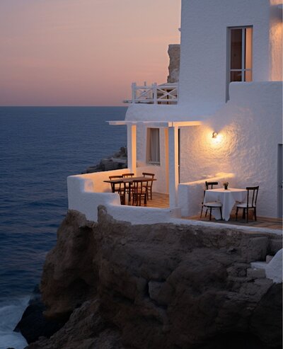 Mediterranean coast with villa
