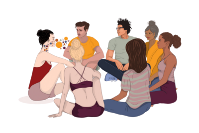 Illustration of people in a circle