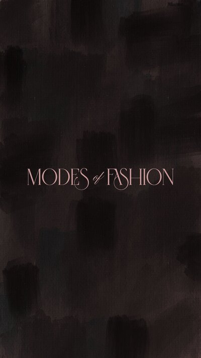Modes of Fashion logo on a black textured background