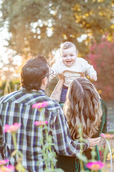 Family photos at Gamble Gardens, Palo Alto 