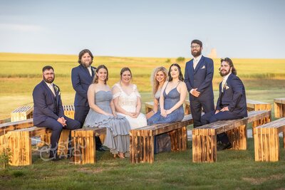 Bridal Party at Diamond Springs Wedding Venue in Wichita KS