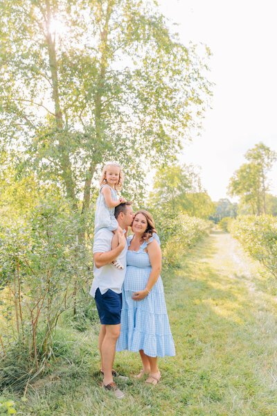 Maternity Family Photo Session at Flying Cloud Farm in Fairview NC with Asheville Maternity Photographer