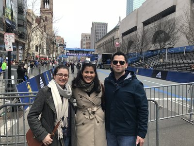 Boston Marathon with friends