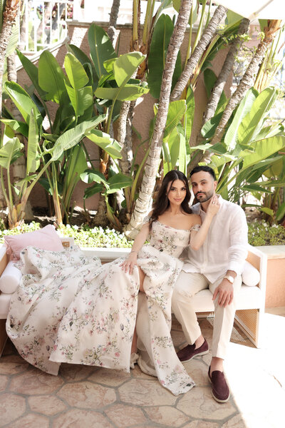 A photo of a couple at their bridal shower.