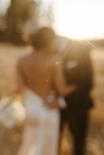 sunset wedding photo in lake tahoe