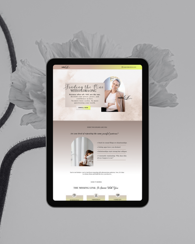 Funnel design preview with sales page and automation system built for online offers