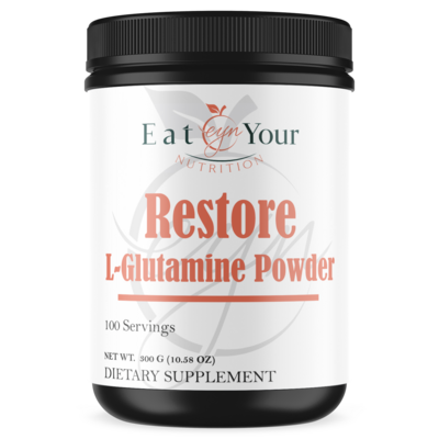 Restore L glutamine powder by Eat Your Nutrition.