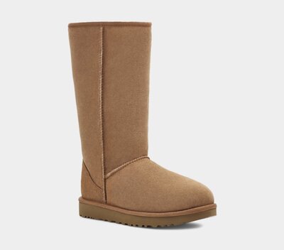 Meghan Markle UGG Classic Tall Sheepskin Boots in Chestnut Brown