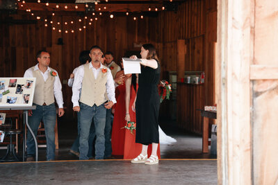 Seattle Wedding Coordinator directing wedding ceremony line up