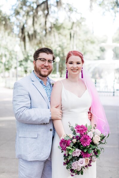 Sarah + Peter - Elopement at Lafayette Square in Savannah - The Savannah Elopement Package, Flowers by Ivory and Beau